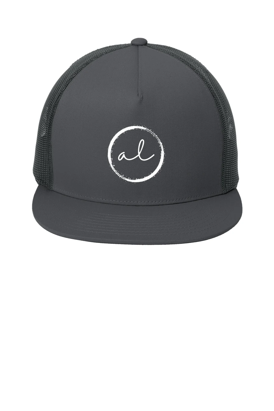 Graphite trucker cap with the AL mark