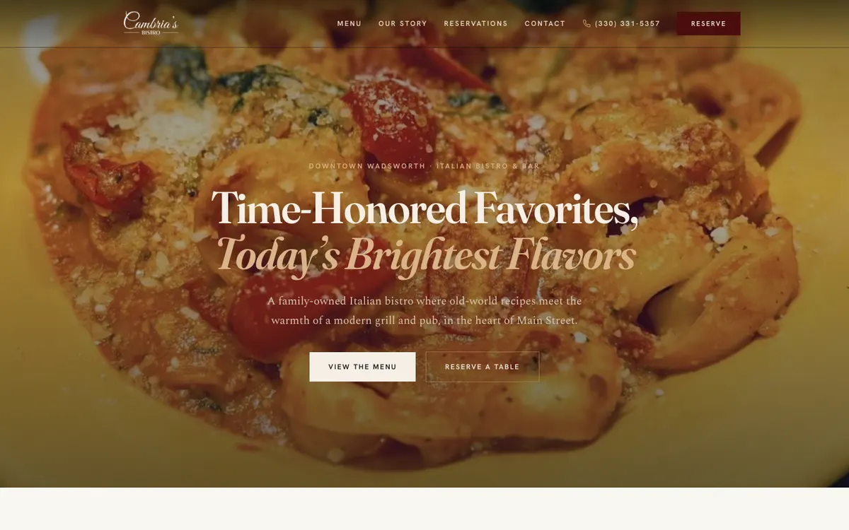 Cambria’s Bistro home page