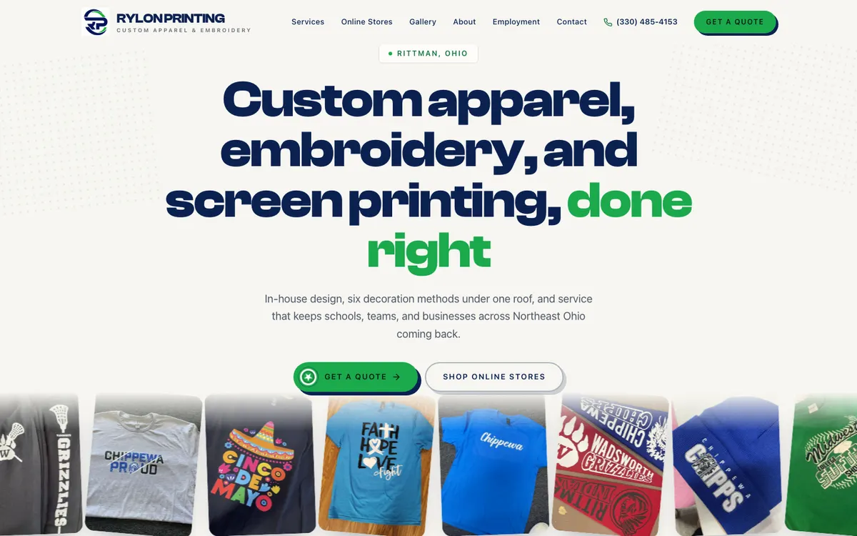 Rylon Printing home page